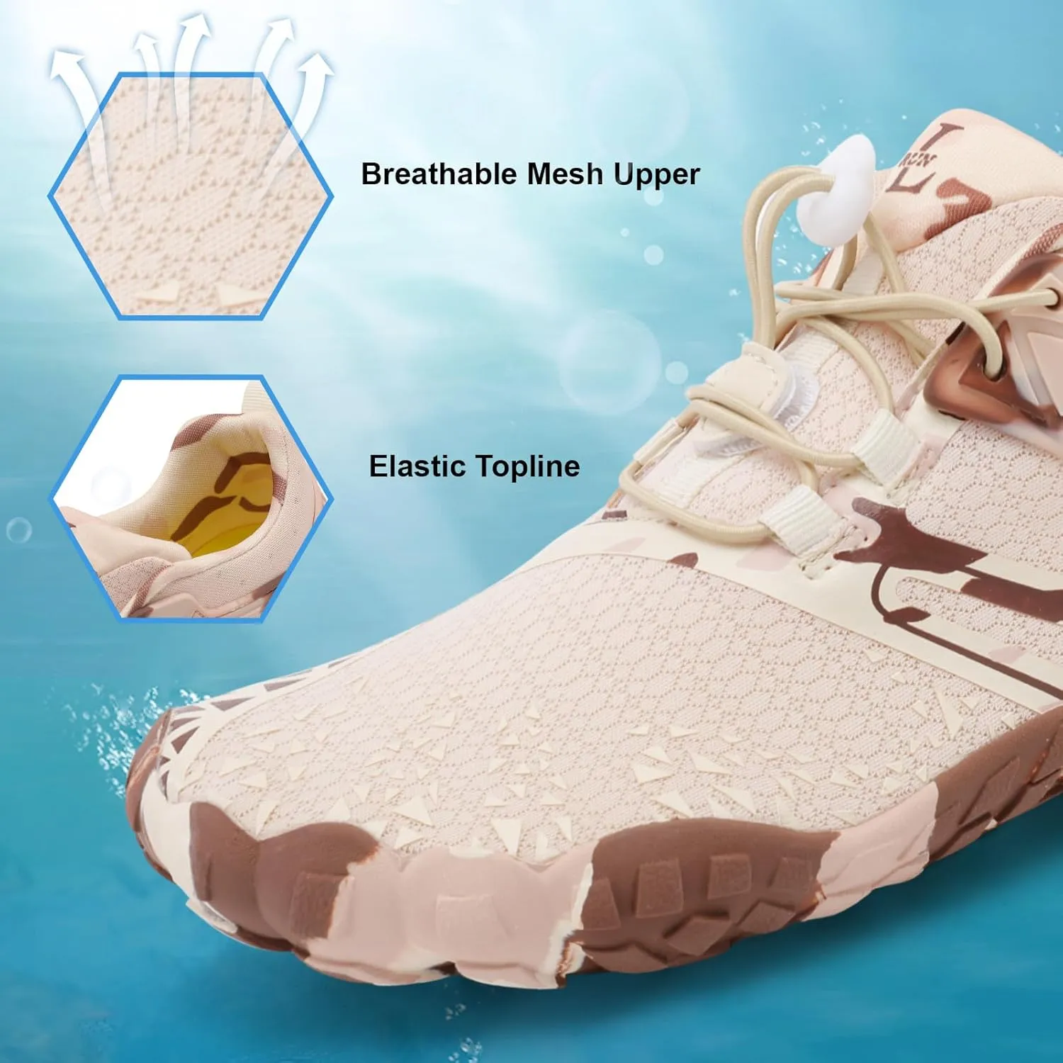 XIHALOOK Athletic Hiking Water Shoes Womens Mens Quick Dry Barefoot for Beach Walking Kayaking Surfing Training