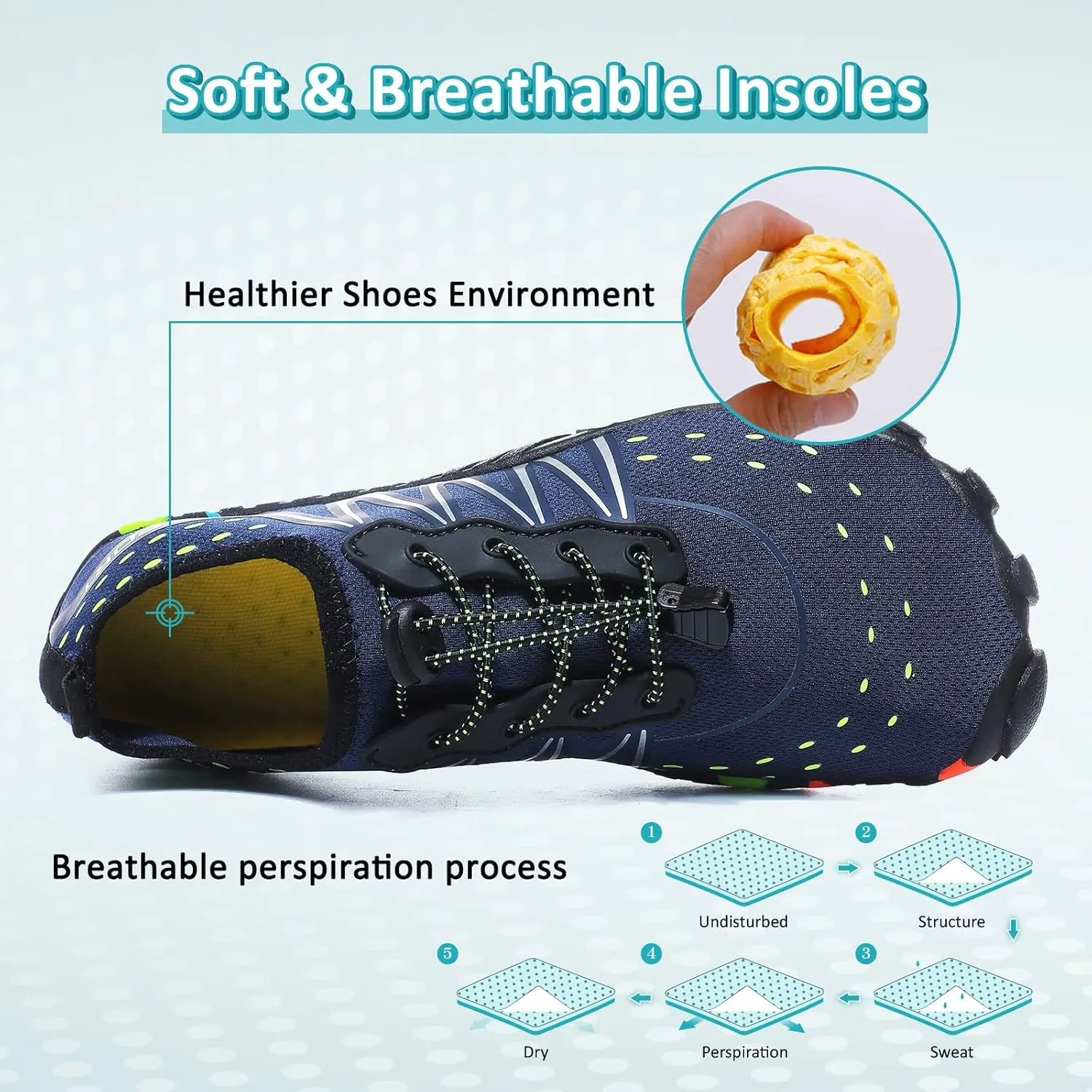 ziitop Water Shoes for Men Women Beach Barefoot Swim Rock Climbing Pool Shoes Socks, Anti-Slip Breathable Quick Dry Lightweight Slip-on, Outdoor Sport Hiking Walking Boating Fishing Diving Surfing