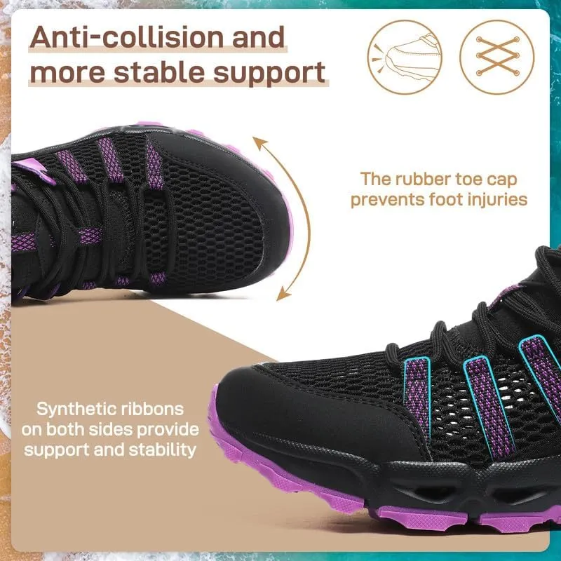 ziitop Womens Hiking Water Shoes for Women Quick Dry Outdoor Sport Sneakers Non Slip Lightweight Breathable Summer Trekking and Walking Climbing Shoe