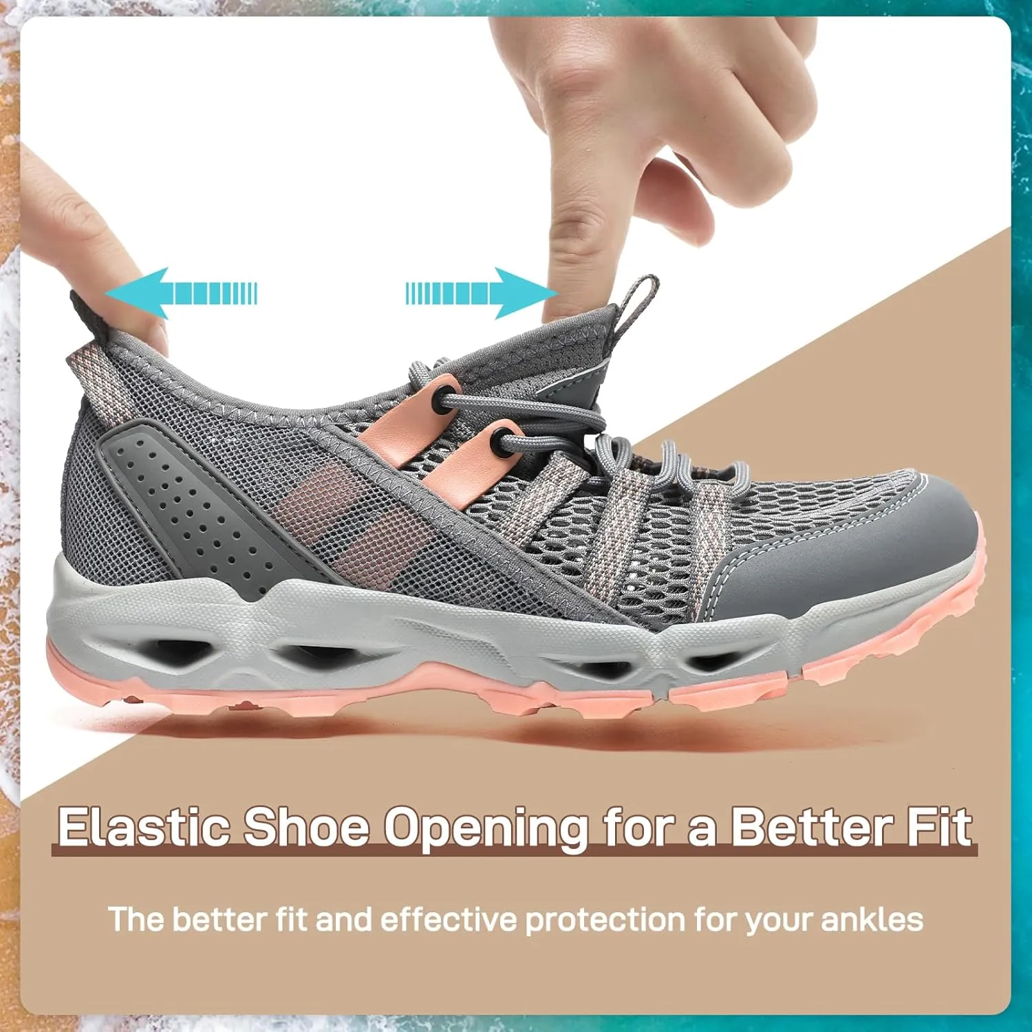 ziitop Womens Hiking Water Shoes for Women Quick Dry Outdoor Sport Sneakers Non Slip Lightweight Breathable Summer Trekking and Walking Climbing Shoe
